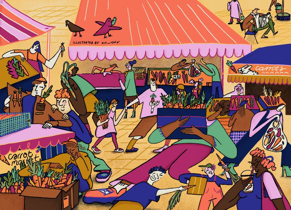 For the carrot issue of Rebel Roots magazine.