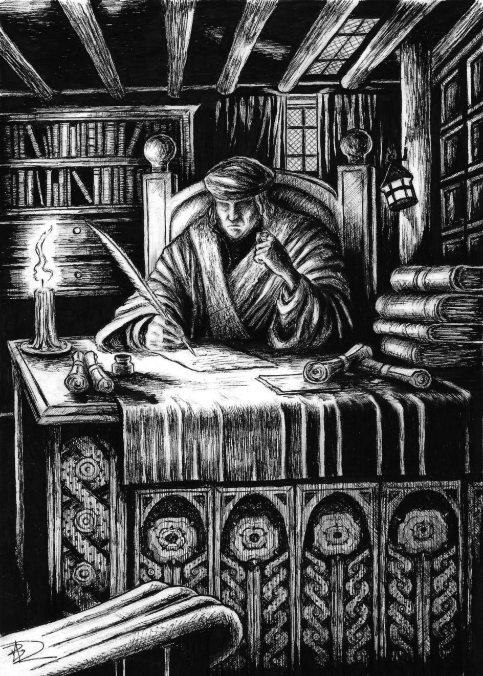 Thomas Cromwell at work.